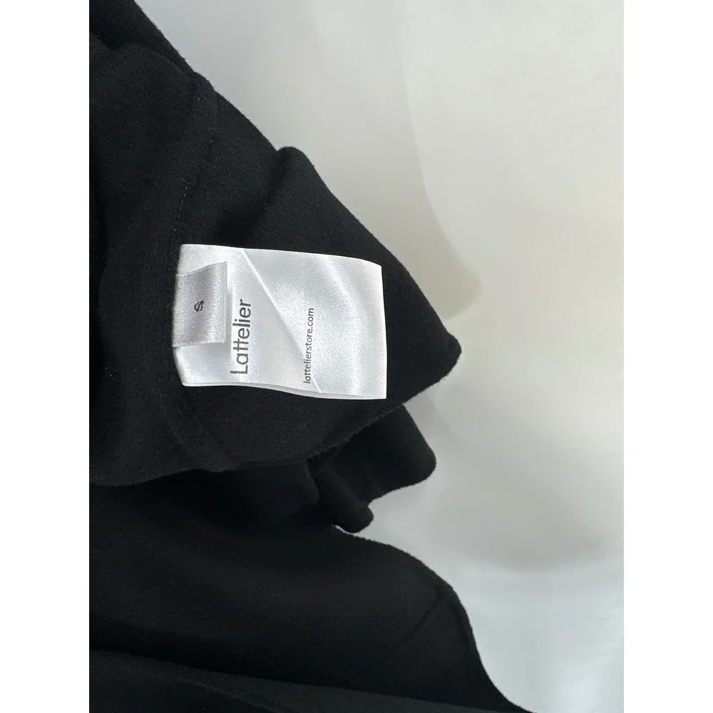 Lattelier Black Double Breasted Wool Cashmere Jacket Small